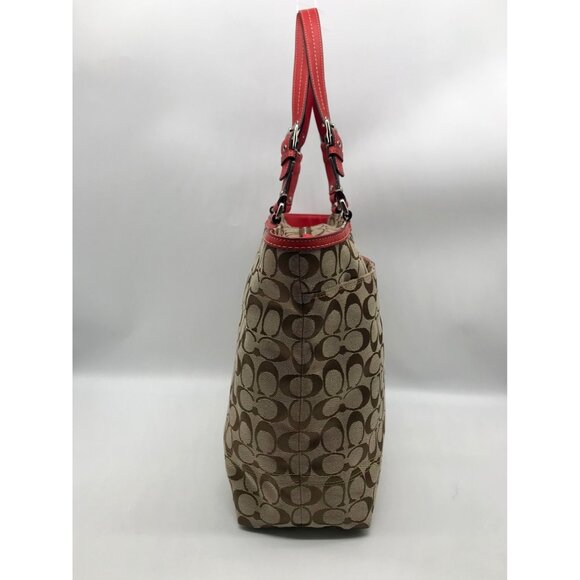 Coach Hamptons Beige Signature Canvas Book Tote Bag - Picture 4 of 11